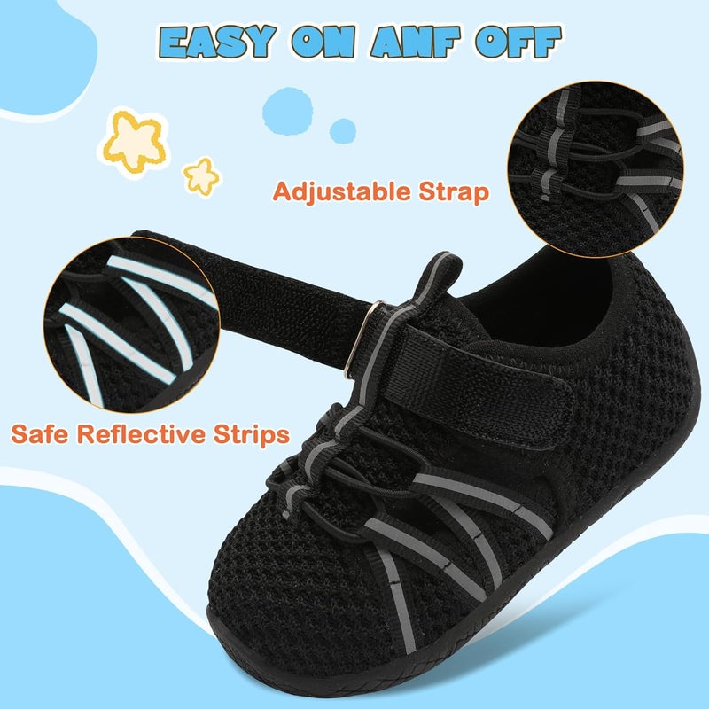 JOINFREE Toddler Sandals Boys Girls Breathable Closed Toe Water Beach Sandals Kids Wide Barefoot Summer Water Shoes Baby Walking Sneakers - Image 3
